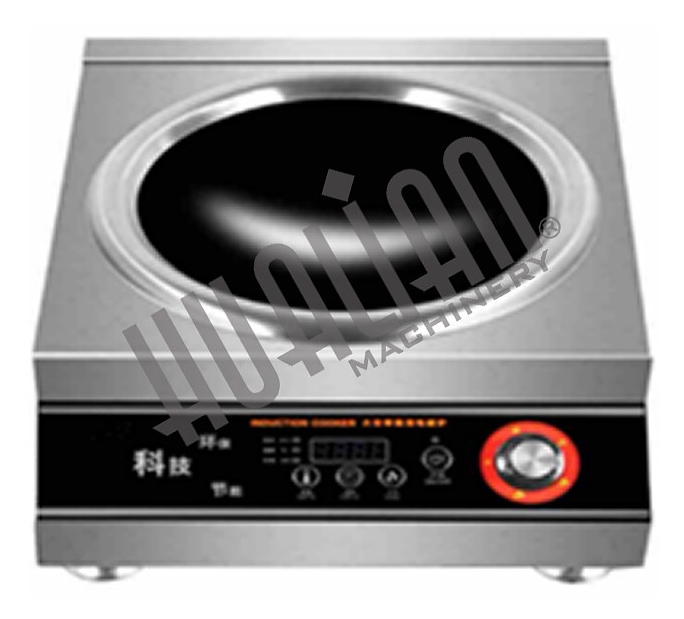 Индукционная плита Hualian Вок HIC-Q500 5 кВт 505×400×190 мм нержавеющая сталь