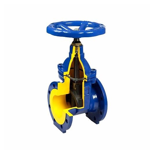 Задвижка чугун Zetkama 111D аналог МЗВ обрезиненный клин Ду 250 Ру16 Тмакс=70C фл  111D250C57