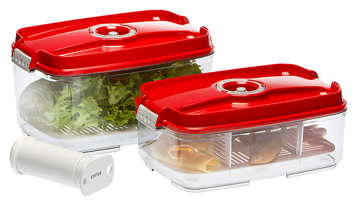 Набор вакуумных контейнеров Status VAC-REC-Bigger красный