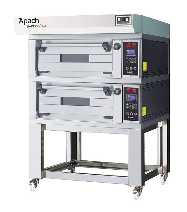 Печь подовая для пиццы Apach BAKERY LINE E4L3PZL DPBI-T (с подставкой без направляющих)