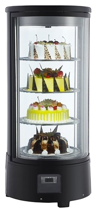 Витрина кондитерская Enigma RTC-72L+Rotation rack черная