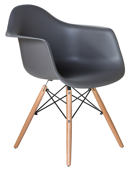 Стул обеденный DOBRIN 620PP-LMZL DAW (темно-серыый, светлый бук)