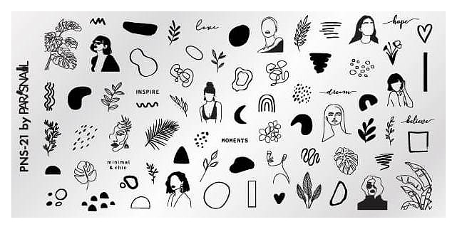 Пластина для стемпинга ParisNail PNS-21 (120х60 мм)