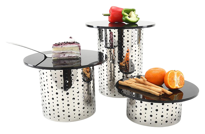 Подставка фуршетная P.L. Proff Cuisine Hotelware PBS 32811 SS/B d 20 см h 20 см + блюдо акрил