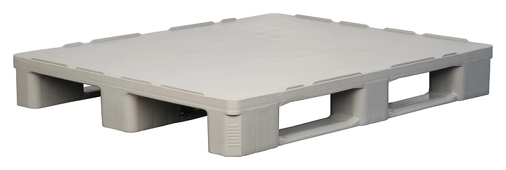 Паллет гигиенический ТАРА.РУ IR 1210-3R-G-H 1200х1000х160 мм (cплошной на 3-х полозьях) усиленный серый