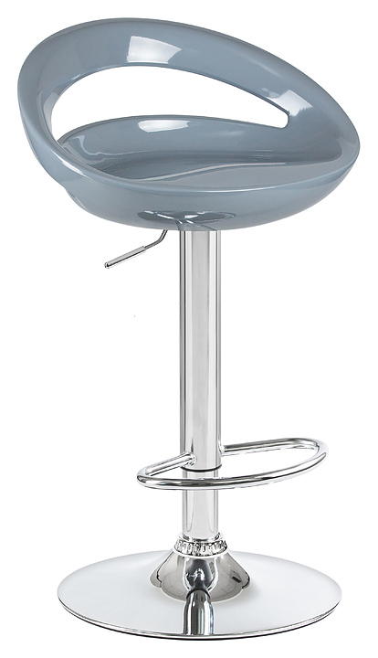 Стул барный DOBRIN 1010-LM DISCO (серый, хромированная сталь)