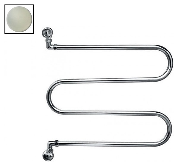 Полотенцесушитель водяной Margaroli Vento 402 Brushed Nickel серый