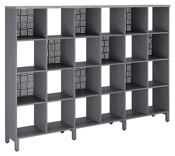 Стеллажная система КОБОР SQ-4X6 graphite/chicago