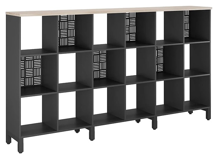 Стеллажная система КОБОР SQ-3Х6 black/natural