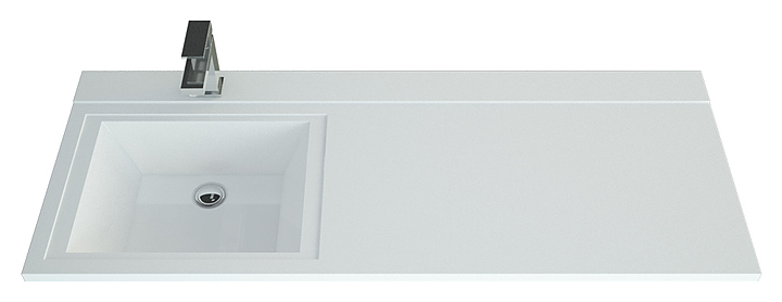 Раковина под стиральную машину Andrea COSMOS 4680028070351 120x480 см, левая, литьевой мрамор