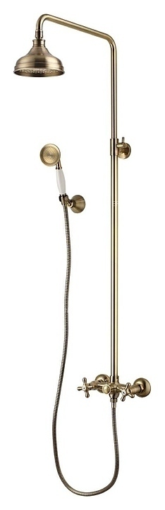 Душевая стойка LEMARK Vintage LM2860B с верхней душевой лейкой 