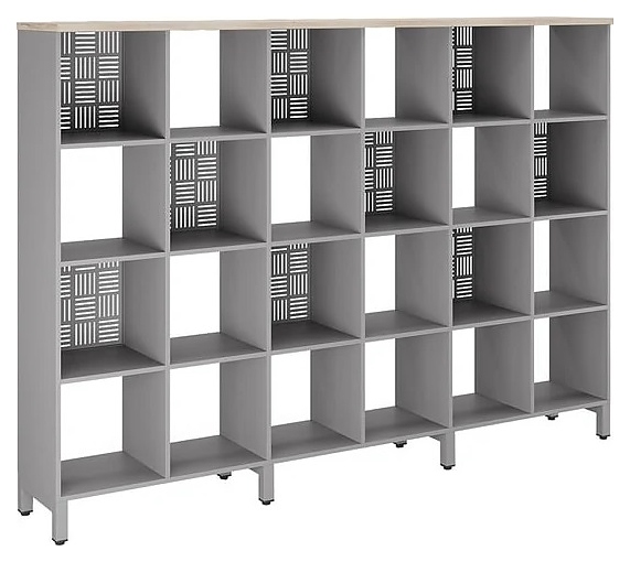 Стеллажная система КОБОР SQ-4X6 aluminum/natural