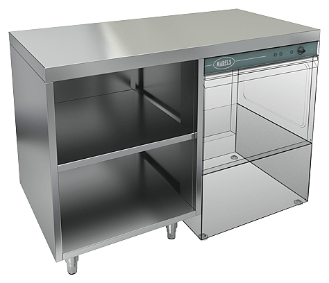 Стол под посудомоечную машину HICOLD НБМСЗОКП-12/6П с правым крылом
