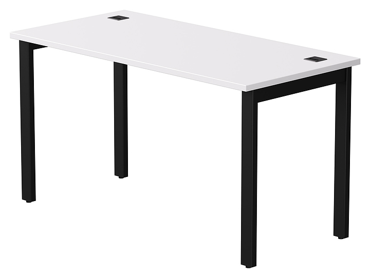 Стол офисный Everprof EVO 1380х670х755 мм (ЛДСП / металл) белый / черный