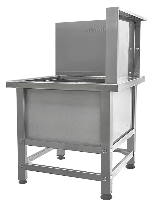 Ванна моповая Mecon Norma Inox ВМСн 630х630х500 (800) мм Г-образная облицовка, ножка профильная, левая