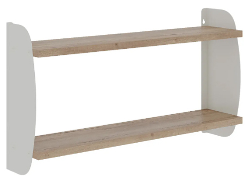 Полка КОБОР S2-80/20 white/natural