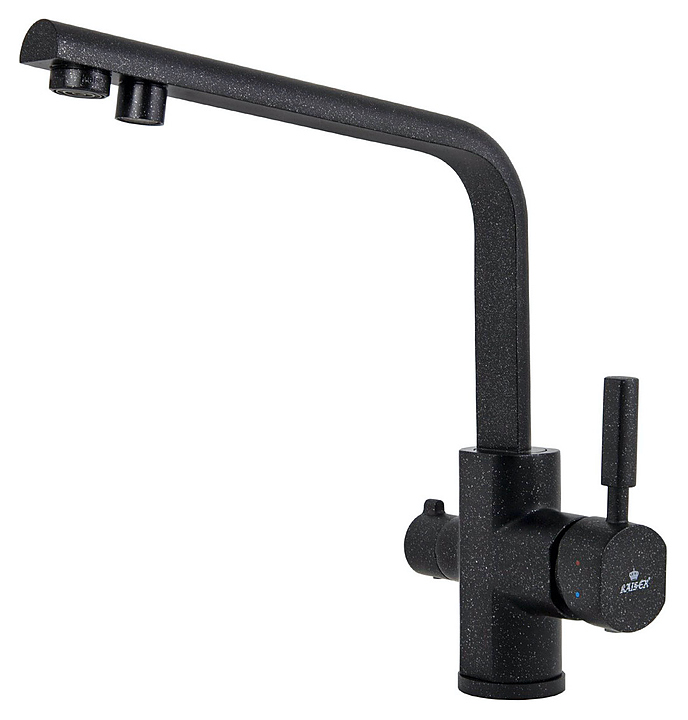 Смеситель для кухни Kaiser Decor 40144-2 под фильтр для питьевой воды, черный мрамор