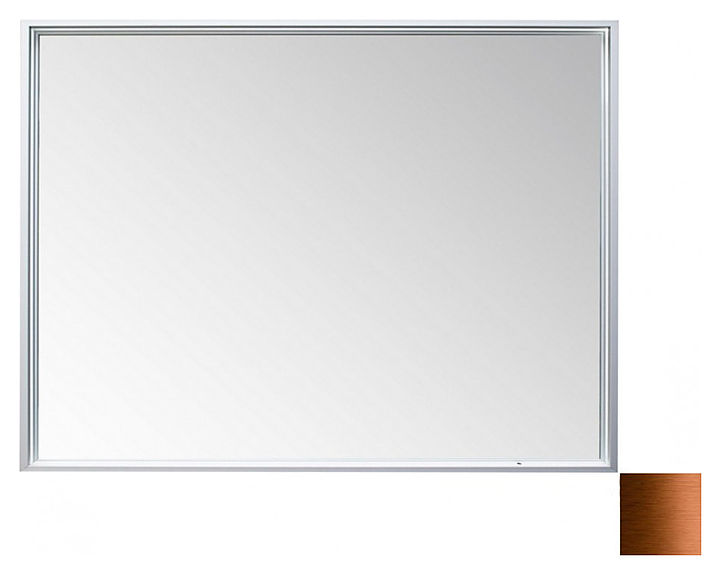Зеркало De Aqua Алюминиум 120 120х75 см с LED подсветкой, медь