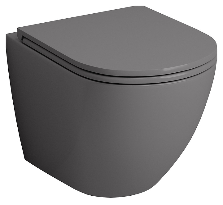 Унитаз подвесной Grossman GR-4455GMS серый матовый