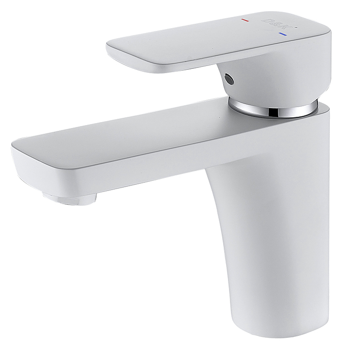 Смеситель для раковины D&K Berlin Steinbeis DA1432126 белый матовый