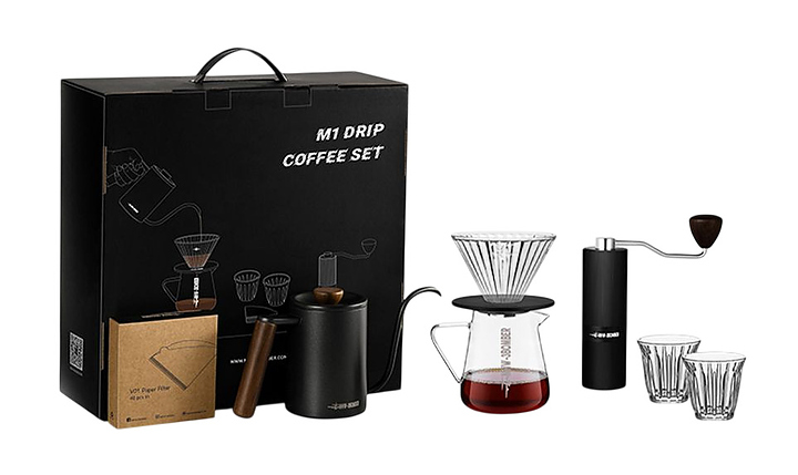 Набор для фильтр-кофе MHW-3BOMBER M1 Drip Coffee Set Basic 7-in-1 CS5466 черный, прозрачный