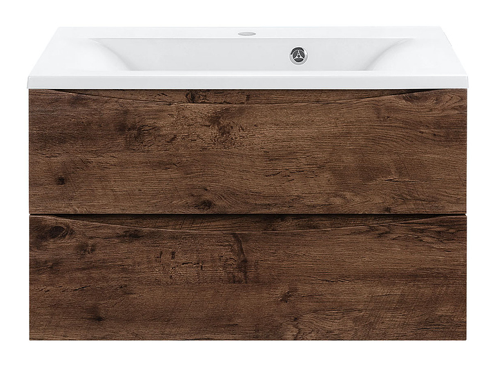 Тумба под раковину Vincea Mia 800 R.Wood 79х44,3 см, подвесная, темное дерево