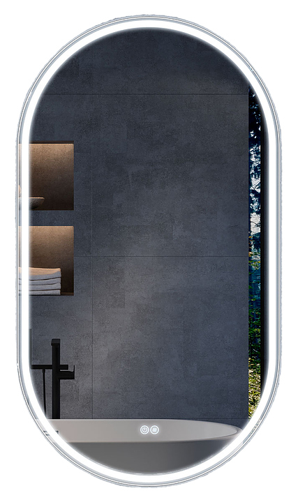 Зеркало Vincea LED VLM-3AU900-2 50×90 см, c подсветкой, сенсорным выкл., функц. анти-пар и диммером