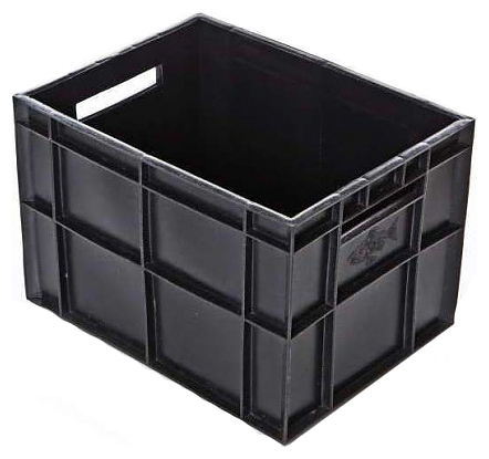 Ящик для пакетов с молоком Luxstahl 400х300х260 мм сплошной, финпак, ПЭНД