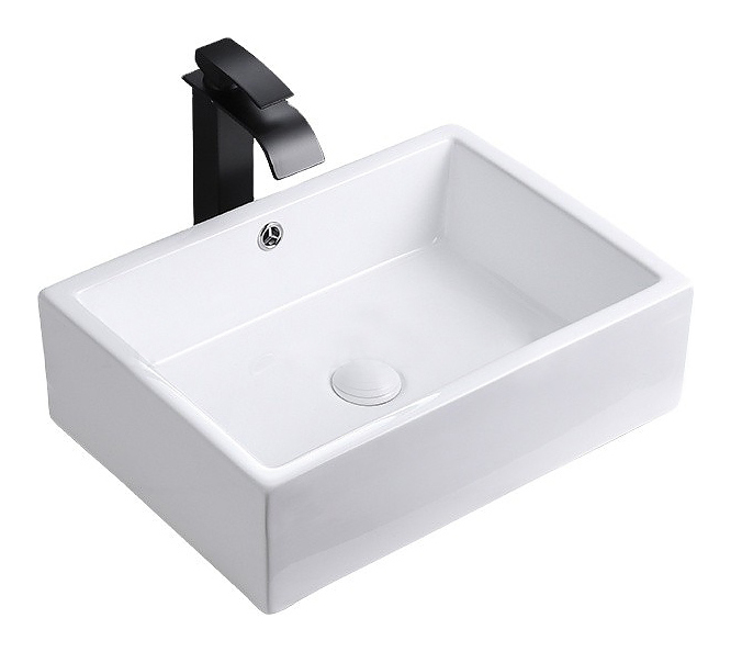 Раковина накладная Mira MR-5135 51х36 см, без отв. под смеситель, керамика