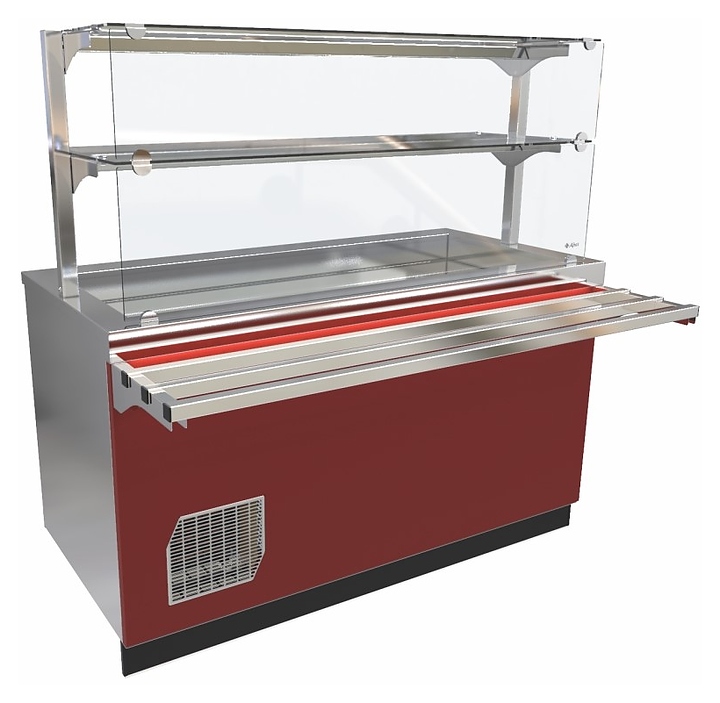 Прилавок-витрина холодильный Abat Сэйла ПВВ(Н)-70Е-03-НШ бордо