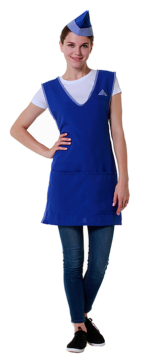 Фартук Клен 00700, р.XXL (60-62), синий с полоской