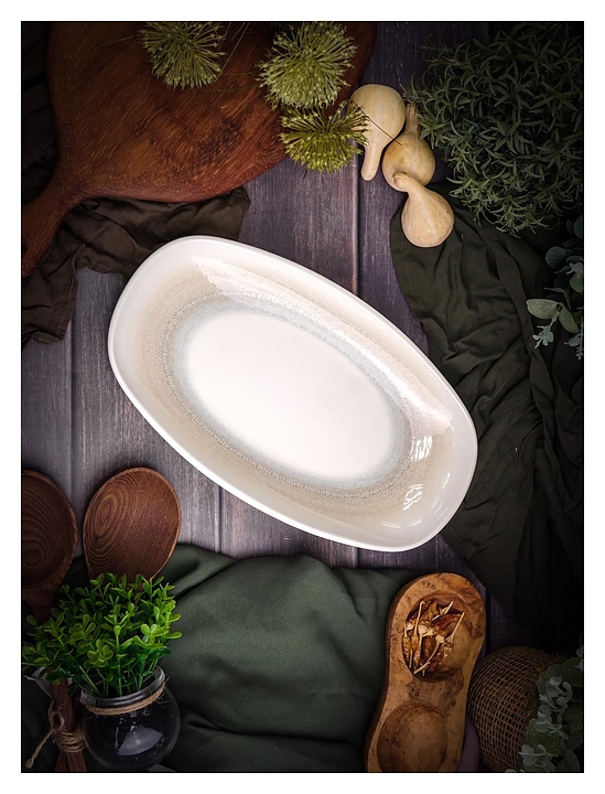 Блюдо сервировочное Porland Pioli Venus 11ML34 PL d=34 см (фарфор) овальное