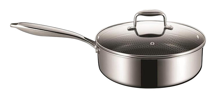 Сотейник P.L. Proff Cuisine New Kitchen Honeycombs 81280246 2.5 л d 22 см h 7 см нержавеющая сталь, индукция