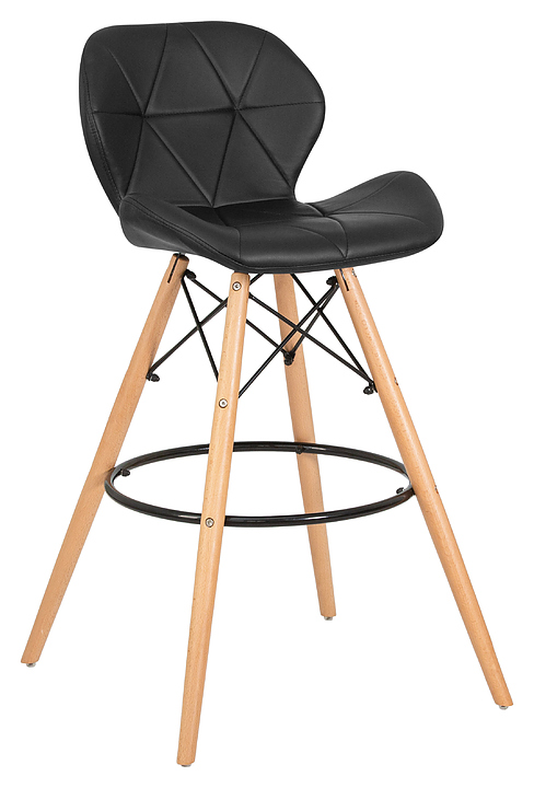 Стул барный DOBRIN 302B-LMZL BUTTERFLY BAR (черный, светлый бук)