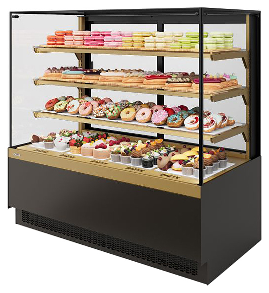 Витрина кондитерская Chilz VETE II KUB 60 шоколад, золотой глянец