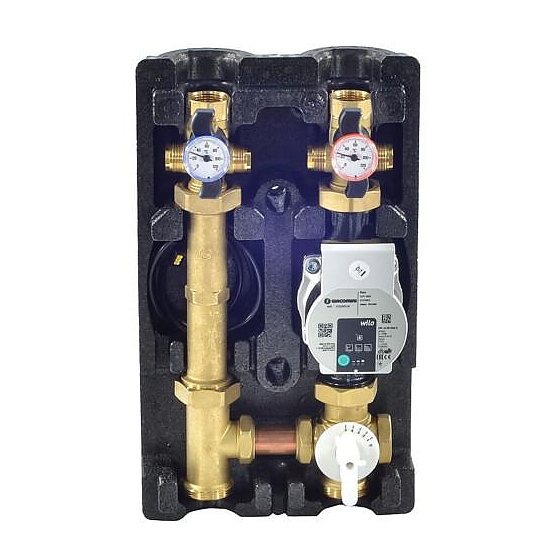 Группа насосная Giacomini R586 Ду 25 со смешением с насосом Wilo Yonos Para 25/6 со смесительным клапаном R296
