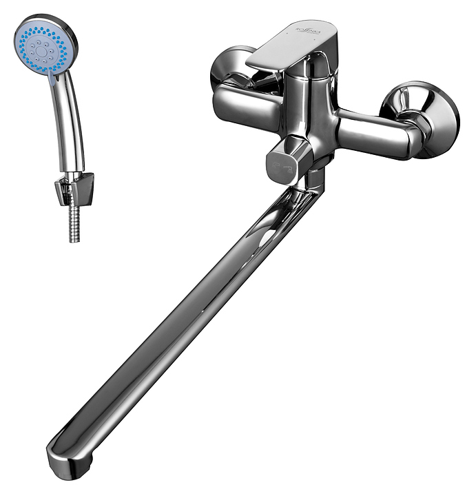 Смеситель для ванны с душем Rossinka RS31-32 квадратный переключатель