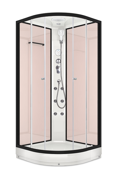 Душевая кабина с гидромассажем и блоком управления Domani-Spa Delight 99 DS01D99LPcCl10 90х90 см