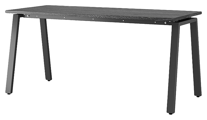 Стол офисный КОБОР A-80/60 black/glazed