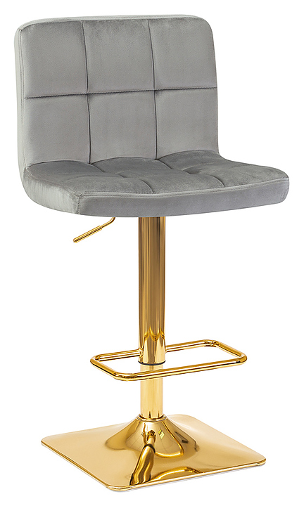 Стул барный DOBRIN 5016-LM-N GOLDIE (серый, золото) 2 шт.