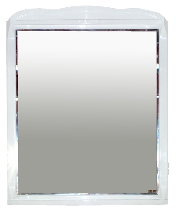 Зеркало Misty Дайна-85 84,4х104,5 см с полочкой, подсветкой, функцией анти-пар, бежевая патина, золото