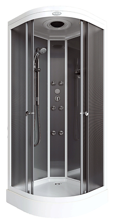 Душевая кабина ARCUS AS-102 N 90x90x215 см, низкий поддон, гидромассаж спины