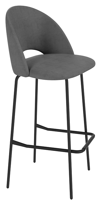 Стул барный Sheffilton SHT-ST34/S29 платиново-серый / черный муар