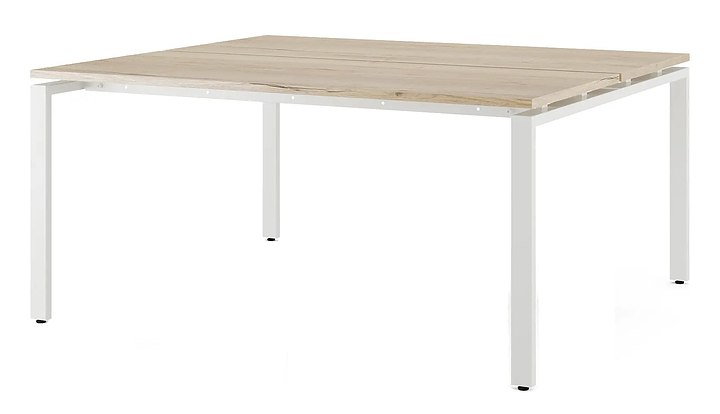 Стол офисный КОБОР P/2-140/140 white/natural