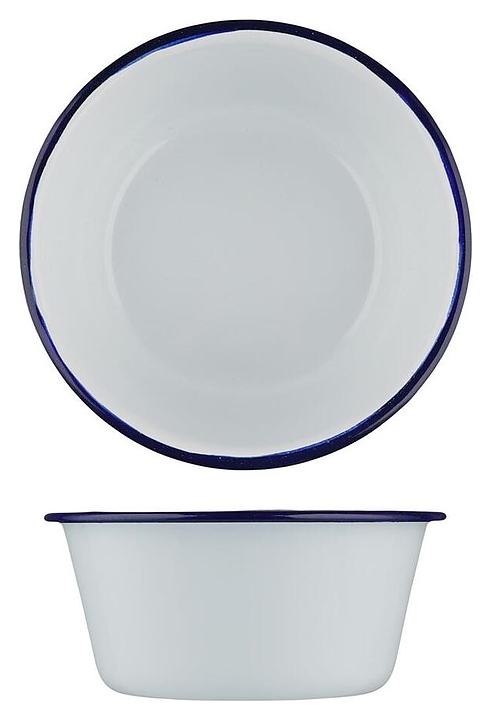 Салатник Sunnex CEB2050 Blue Rim 2250 мл d=20,5 см h=10 см (эмалированная сталь)