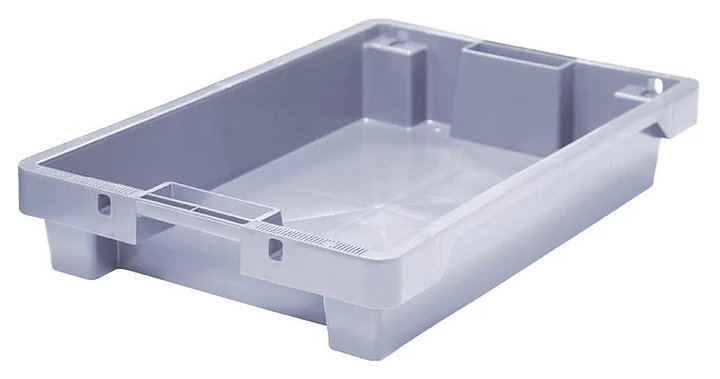 Ящик универсальный ТАРА.РУ 224 ВС 600х400х100 мм серый