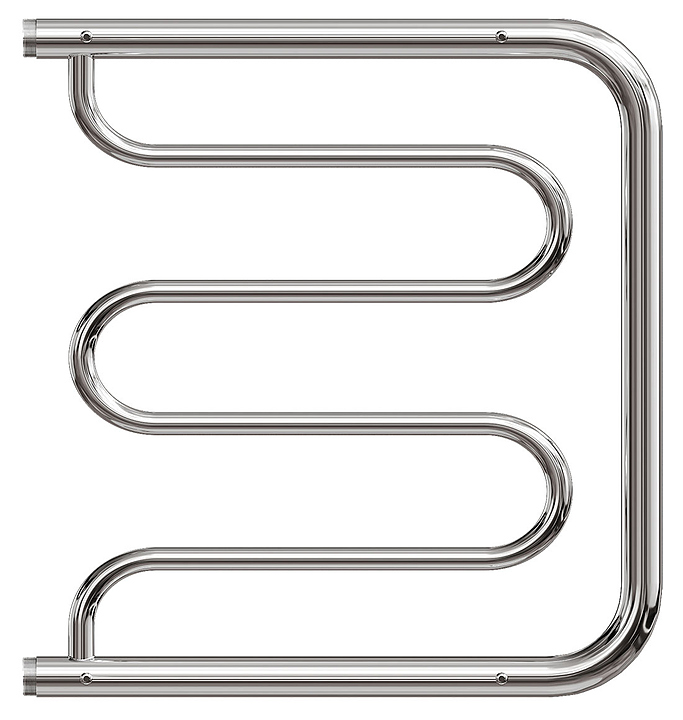 Полотенцесушитель водяной Point Фокстрот PN25555P 500x500 с полкой, хром