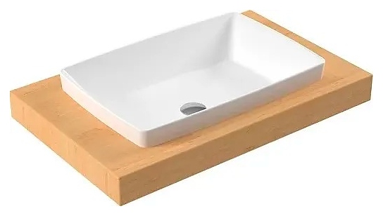 Раковина врезная на столешницу SEREL RITA RT34 60х40х15 см, фарфор, белая