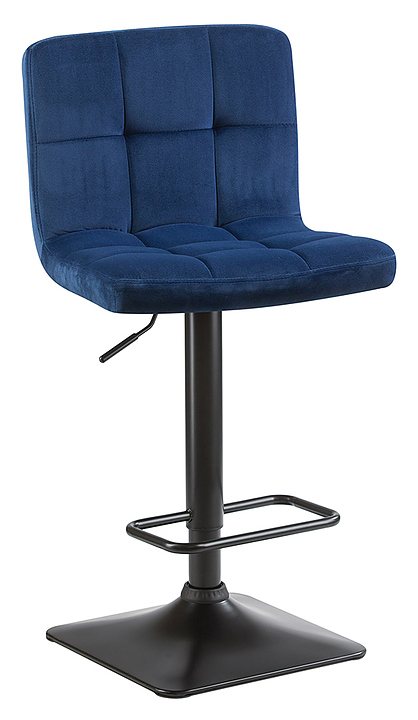Стул барный DOBRIN 5018-LM-N DOMINIC (синий велюр, черный) 2 шт.