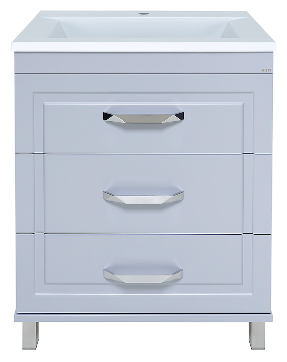 Тумба под раковину Misty Терра-70 70х72,5 см, с 3 ящиками, серая